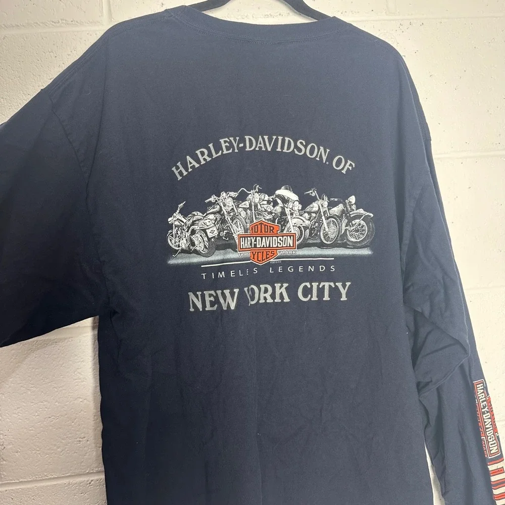 Harley-Davidson NYC Timeless Legends Long Sleeve Graphic T-Shirt Mens 2XL Black